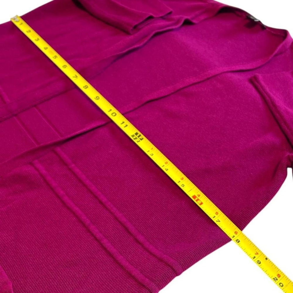 Talbots Sweater Womens Fuchsia Cotton Modal Open Long Line Cardigan - Small - Picture 6 of 8